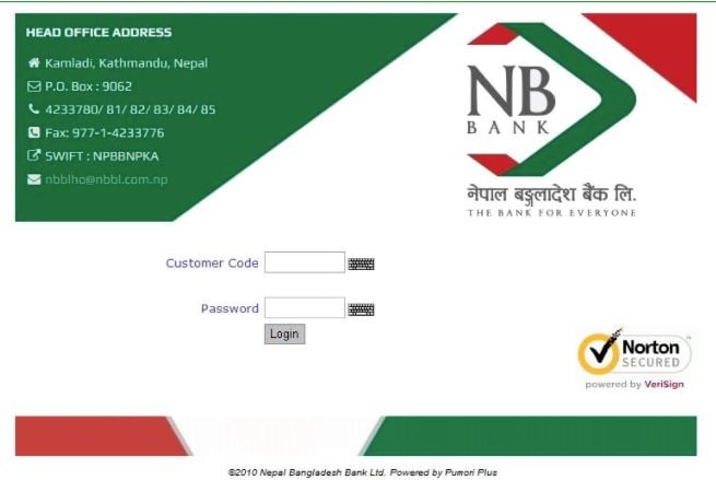 NB Bank Internet Banking Login Portal