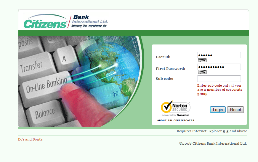 Citizen Bank Internet Banking Login Portal