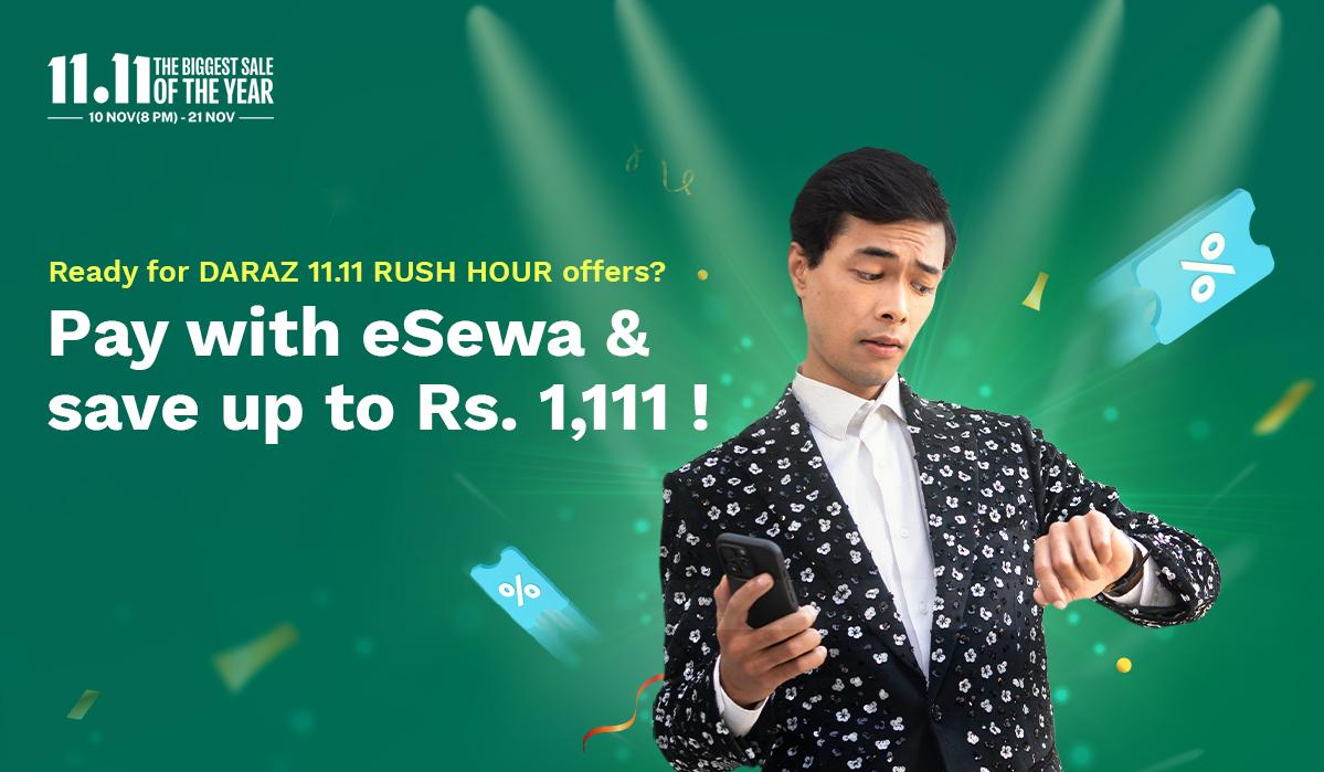 Daraz 11.11 Sale: Rush Hour Deals for eSewa Users