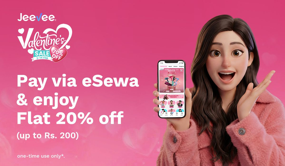 Extra Valentine's Savings on Jeevee with eSewa