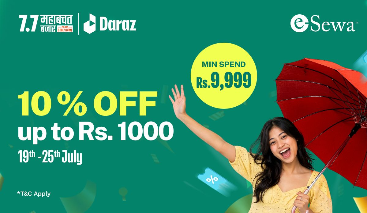 Daraz 7.7 Mahabachat Bazar: Shop & Save More with eSewa