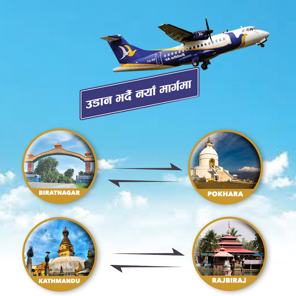 Buddha Airद्वारा दुईवटा नयाँ मार्गको सुरुवात्