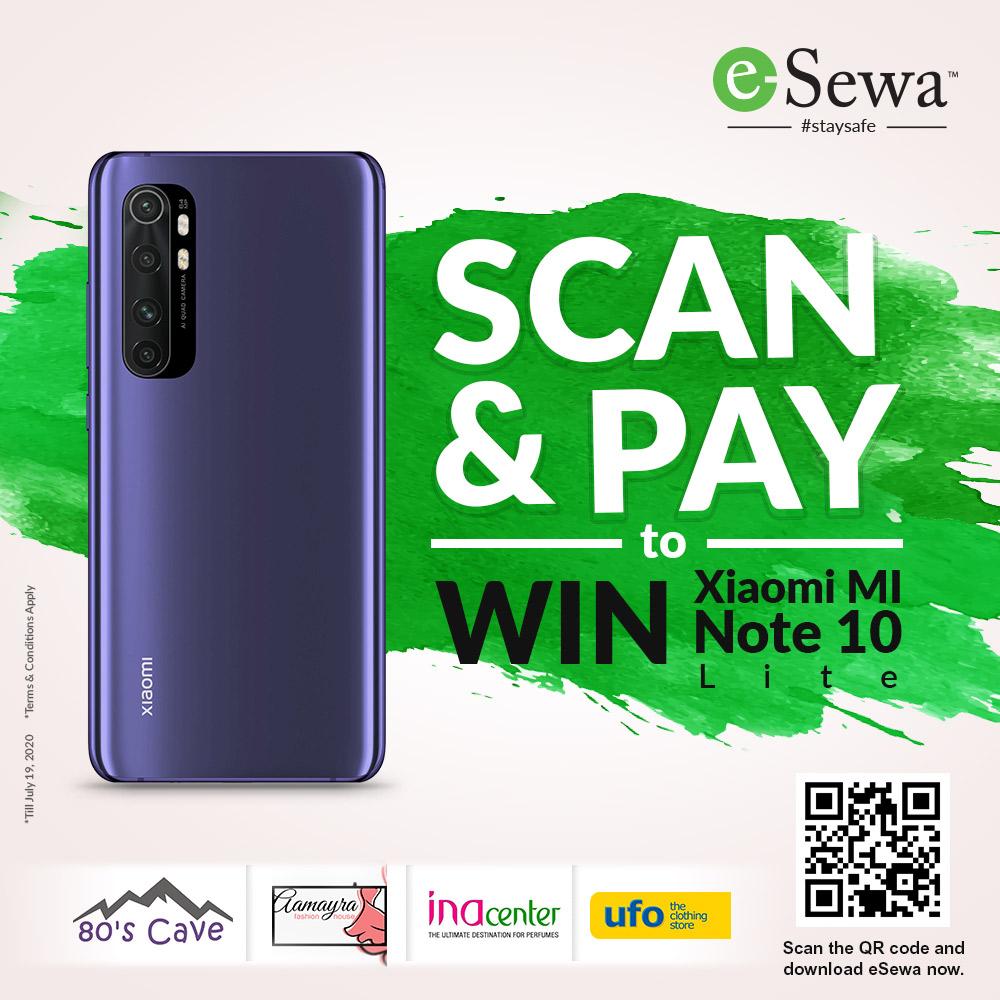 QR भुक्तानी गर्दा Xiaomi MI Note 10 Lite जित्ने सुनौलो अवसर!