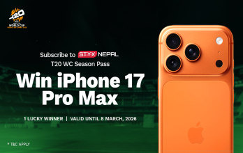 Watch the T20 World Cup Live on Styx Nepal and Win an iPhone 17 Pro Max with eSewa