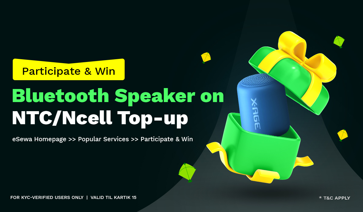 Participate & Win a Bluetooth Speaker with eSewa!