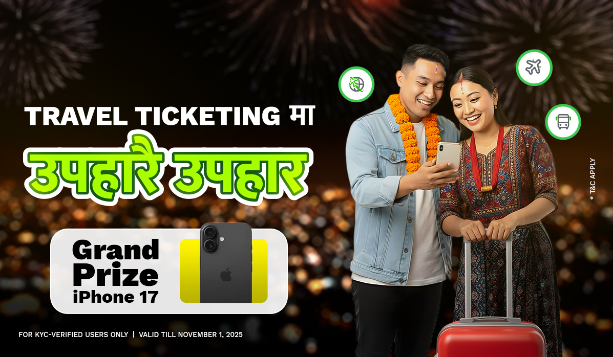 Travel with eSewa this Festive Season and Win BIG!