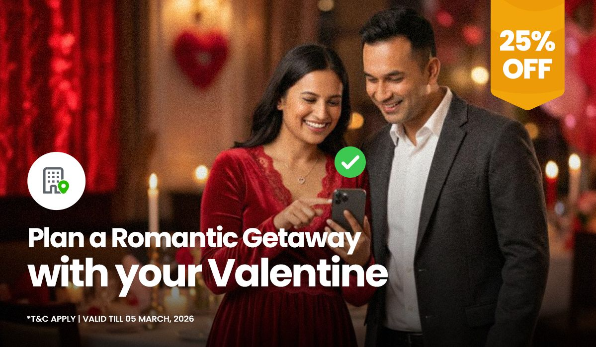 Valentine’s Special: Enjoy 25% OFF on Hotel Bookings