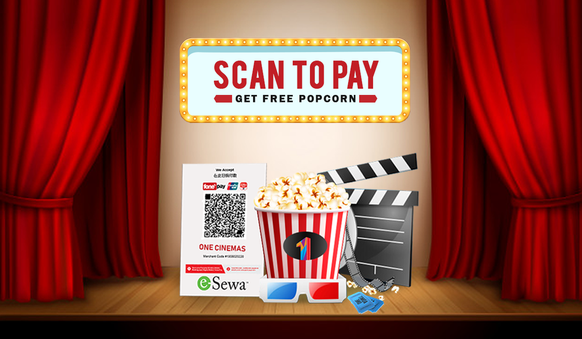 One Cinemas offering Free popcorn through scan to pay