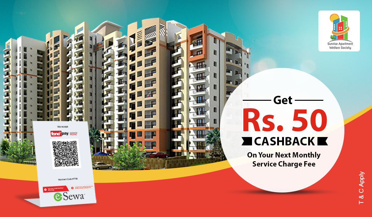 Cashback on Sunrise Apartment monthly payment