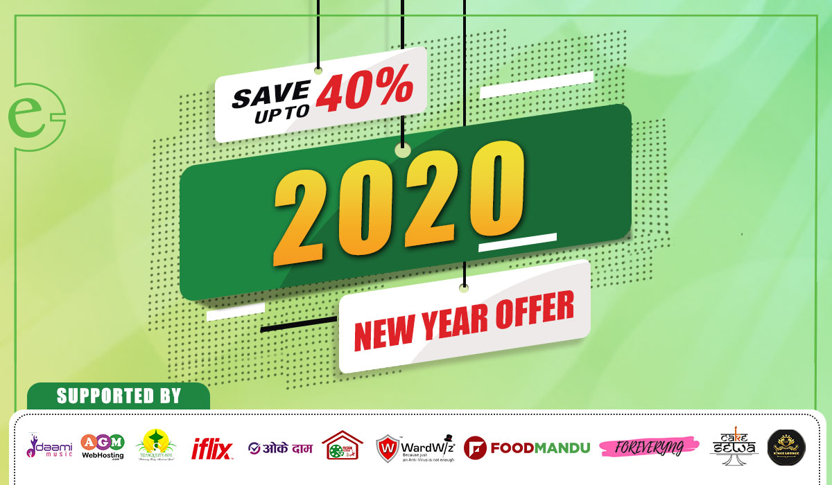 New Year 2020 offer from eSewa and to save up to 40%