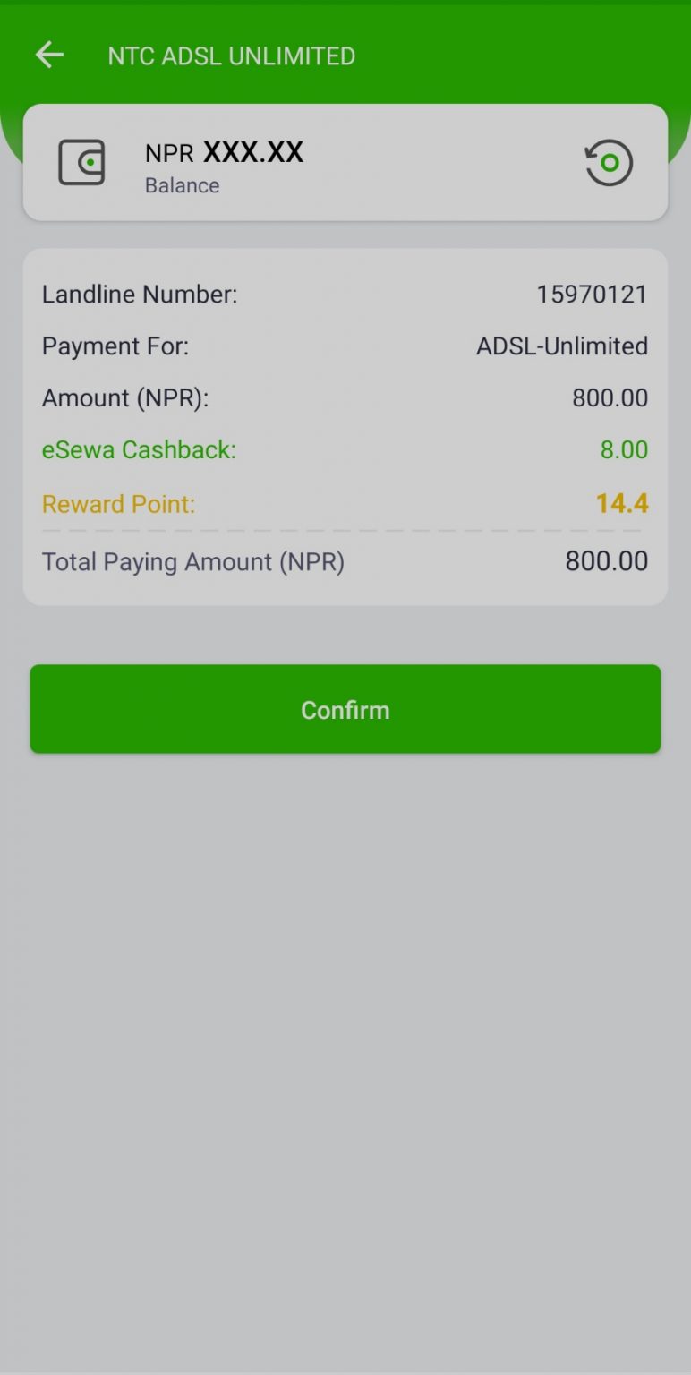 How to pay your ADSL bill online? eSewa