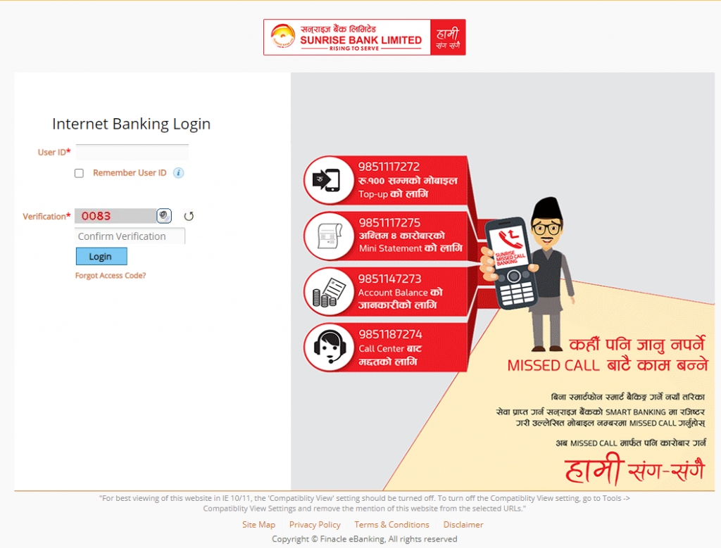 Sunrise Bank Internet Banking