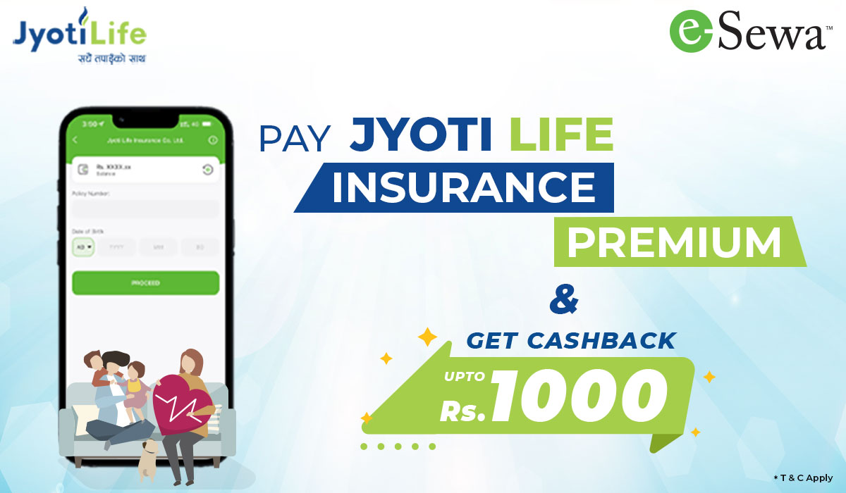 Offer on Jyoti life insurance premium payment