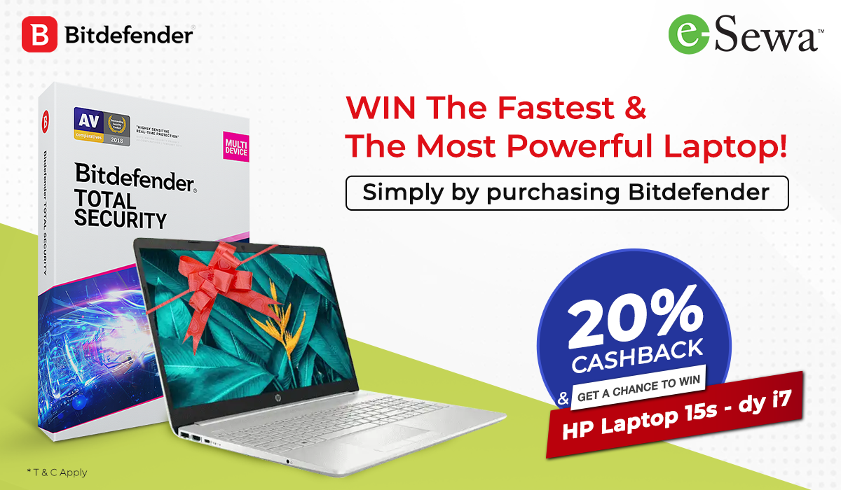 Buy Bitdefender With 20% Cashback & Win a Laptop!