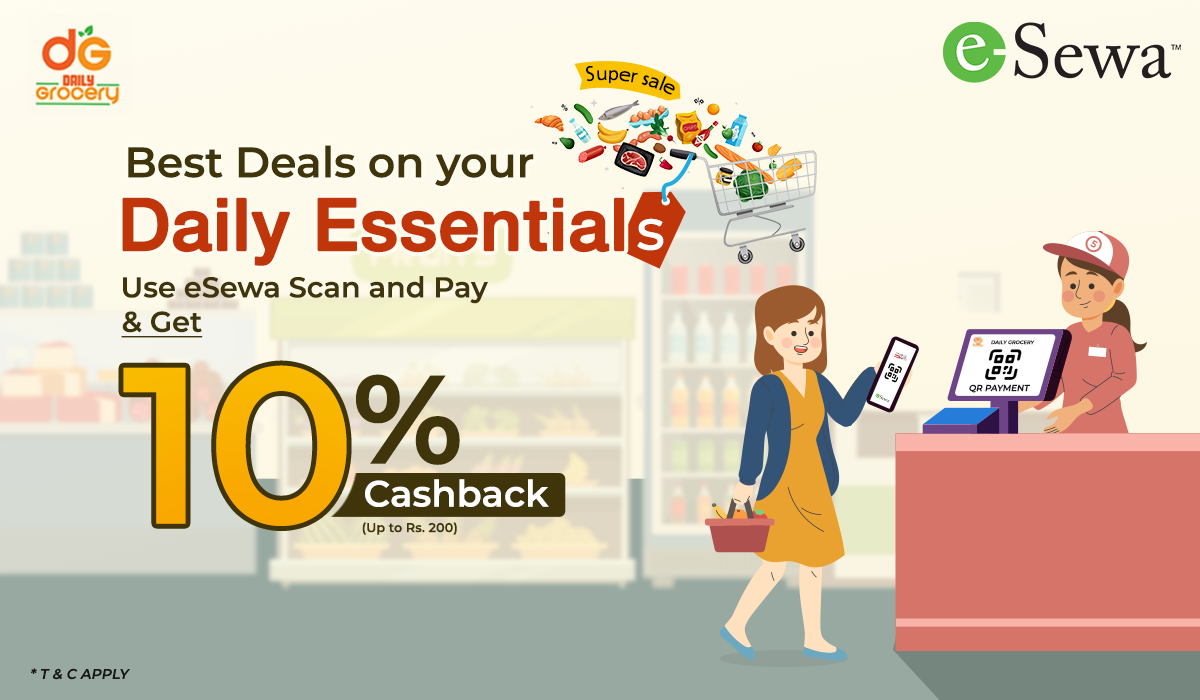 Get 10% Cashback (Up to Rs. 200) on Daily Essentials!