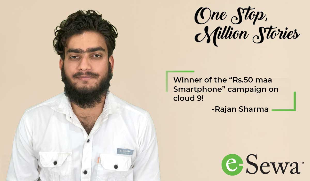 “Rs.50 maa Smartphone” winner on cloud 9!