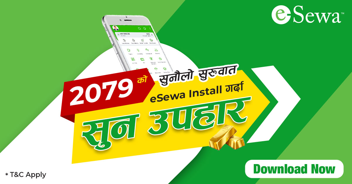 Download eSewa and Start New Year 2079 with Gold!