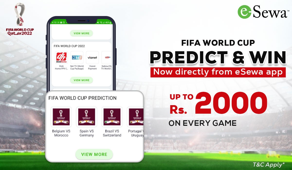 FIFA WORLD CUP PREDICTION in eSewa app