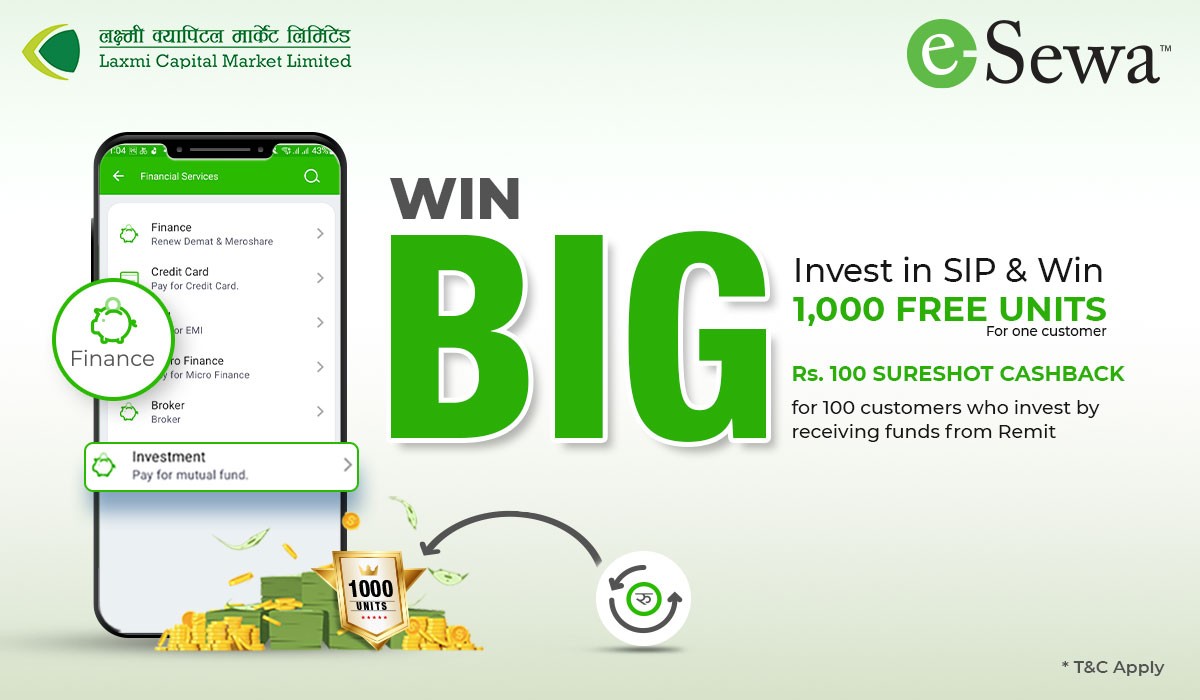 Invest in Systematic Investment Plan (SIP) & Win Big with eSewa!