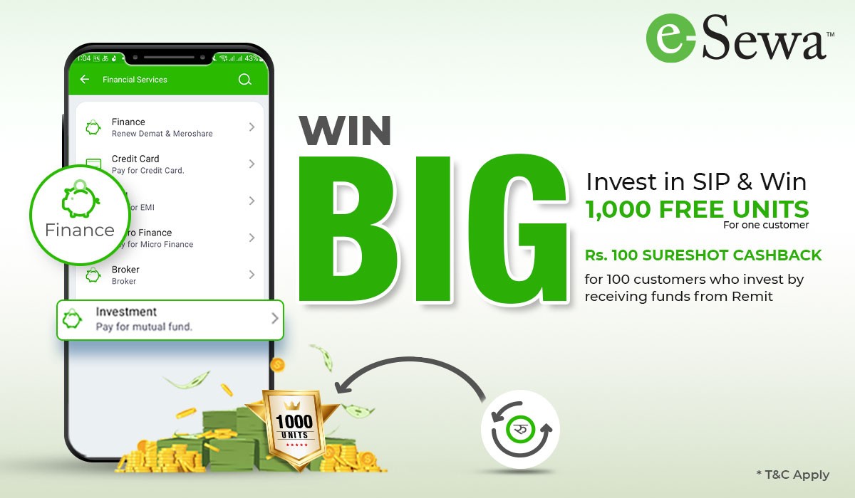 Invest in Systematic Investment Plan (SIP) & Win Big with eSewa!