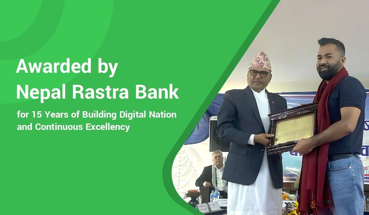 eSewa Awarded by NRB for 15 Years of Continuous Excellency
